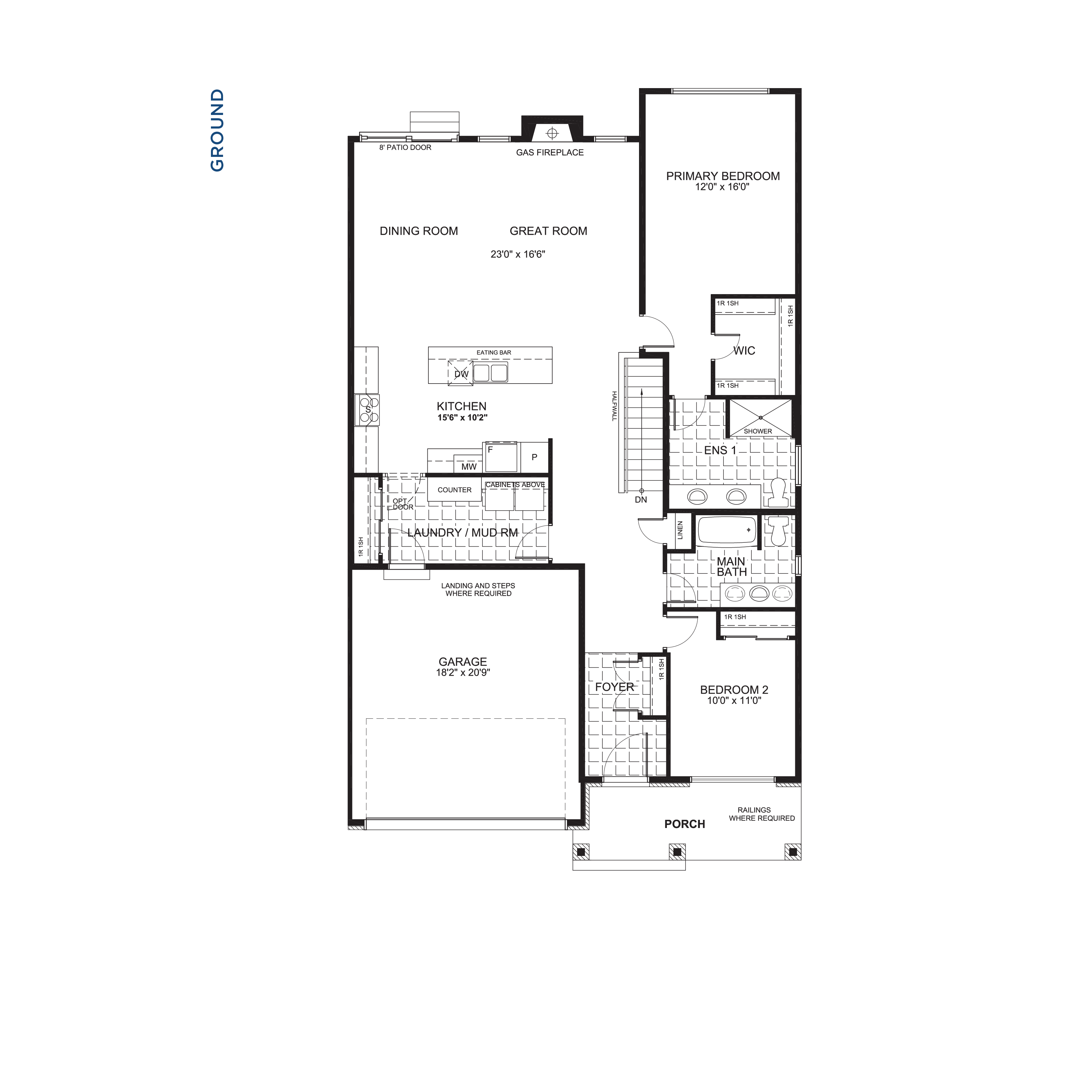 Floorplan Main Level - Linden