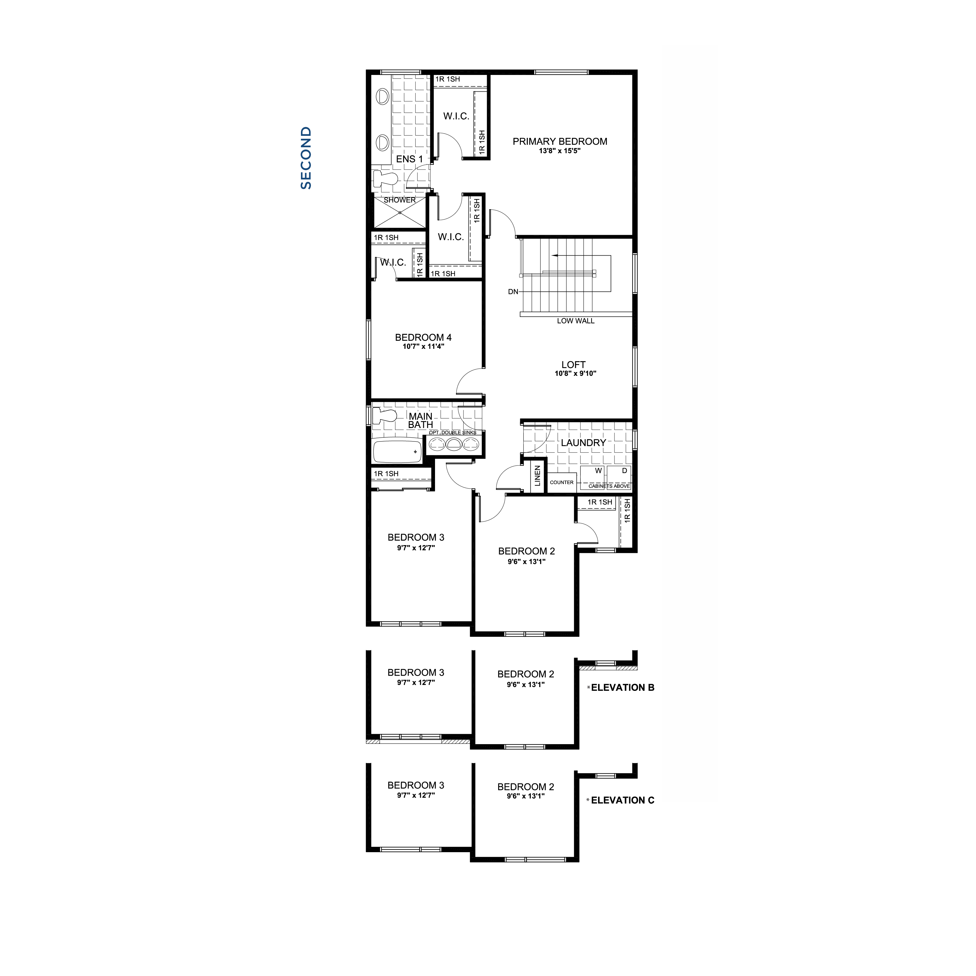 Floorplan Second Level - Sirius
