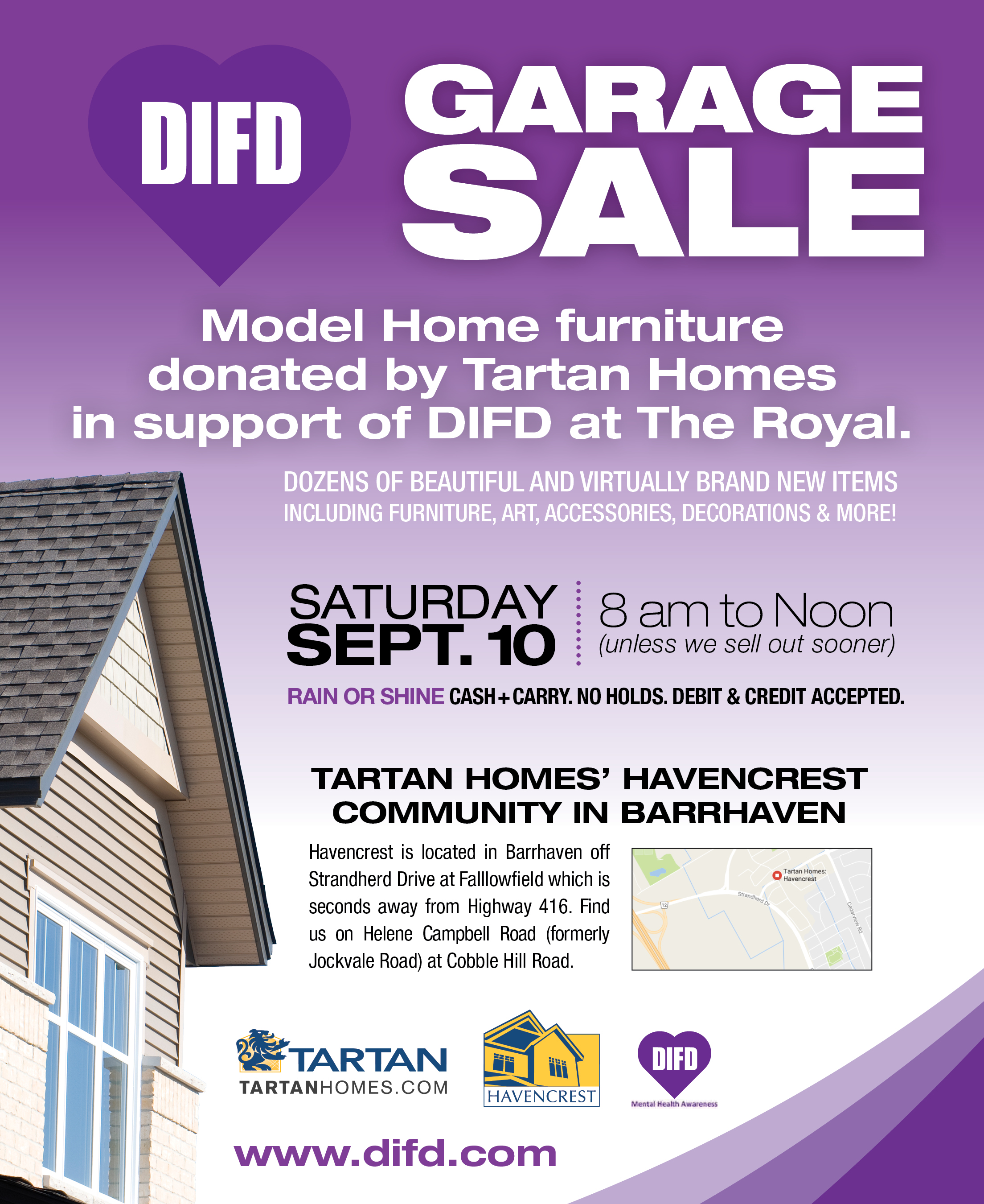 DIFD Garage Sale flyer.