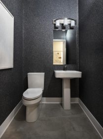 Sirius model home Powder room.