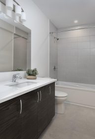 Sirius model home basement bathroom.