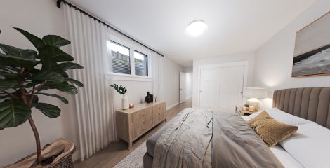 Bedroom in basement.