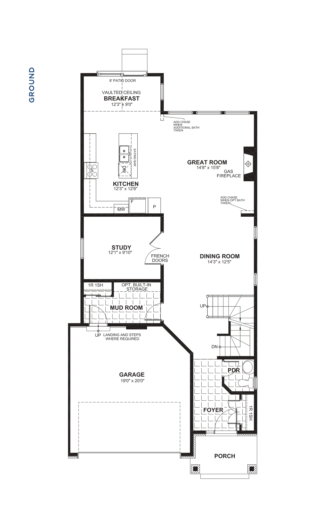 Floorplan Main Level - Ashton