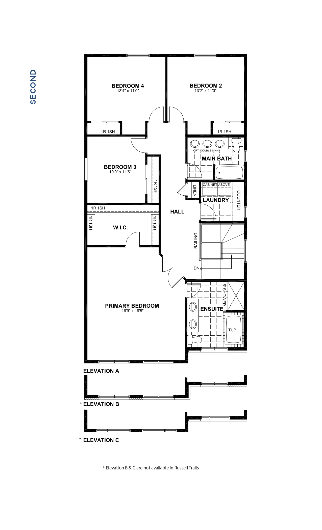 Floorplan Second Level - Ashton