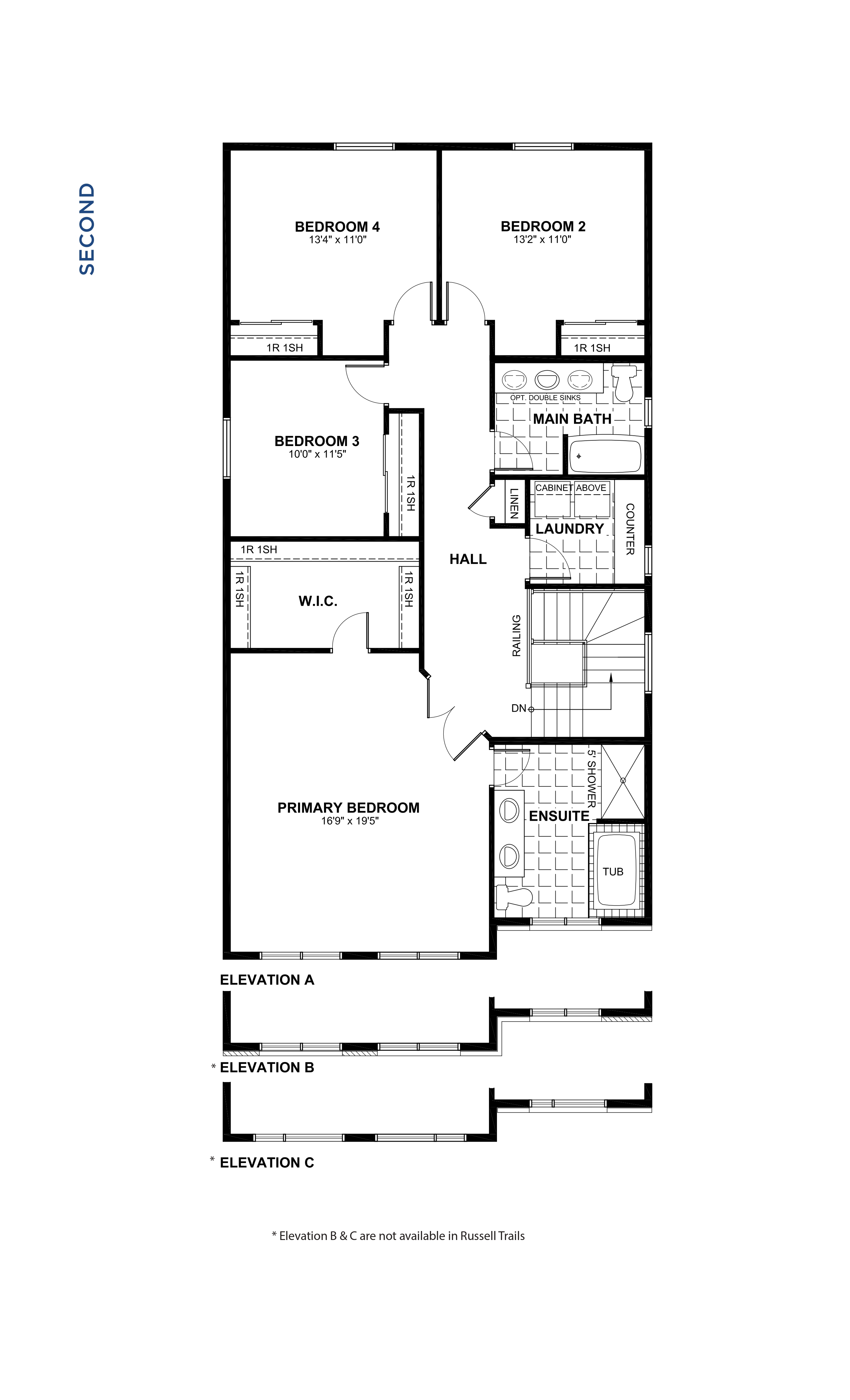 Floorplan Second Level - Ashton
