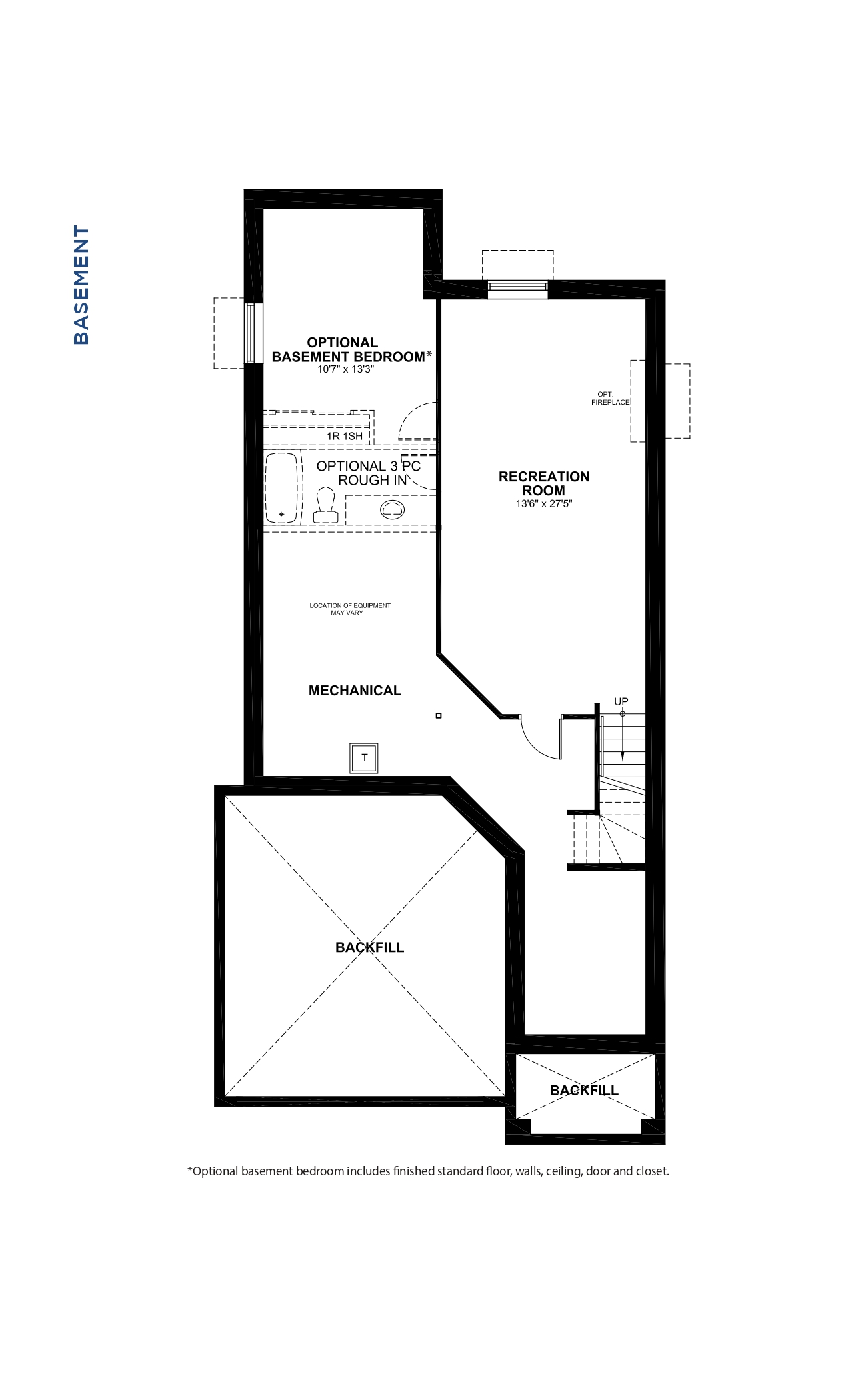 Floorplan Basement Level - Ashton