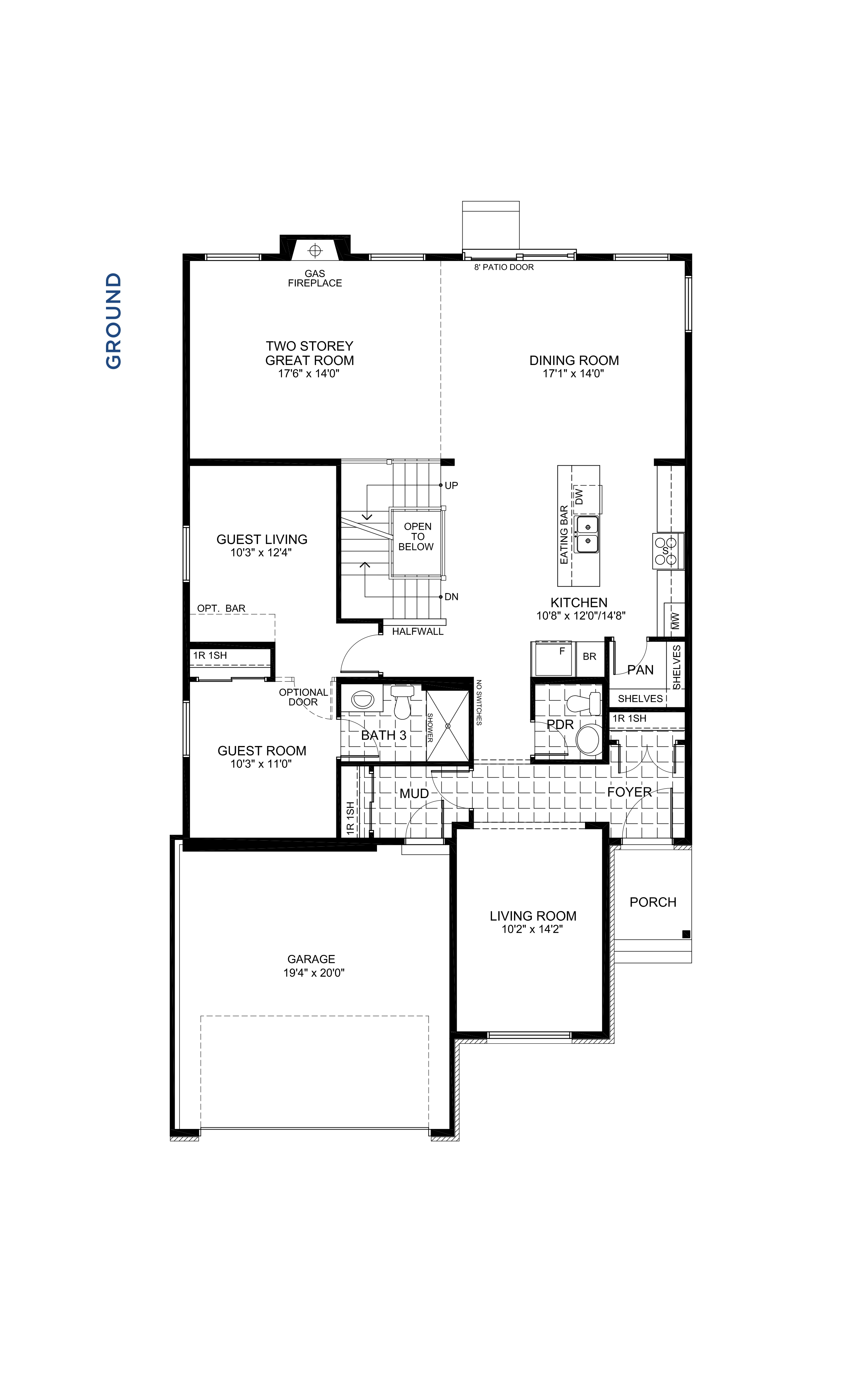 Floorplan Main Level - Bradshaw