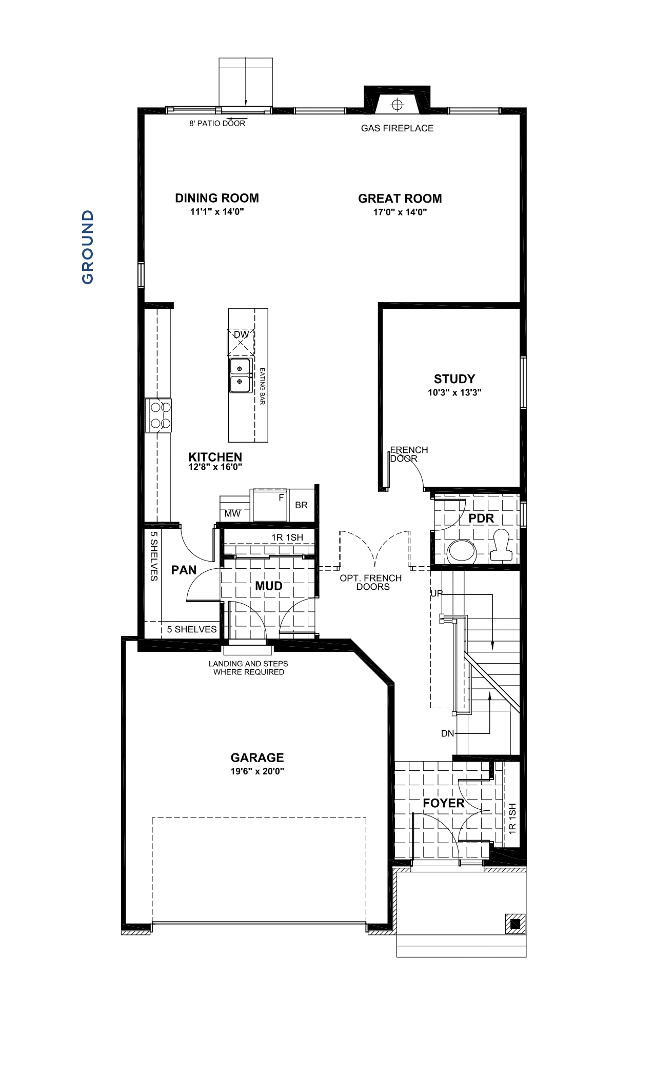 Floorplan Main Level - Brighton