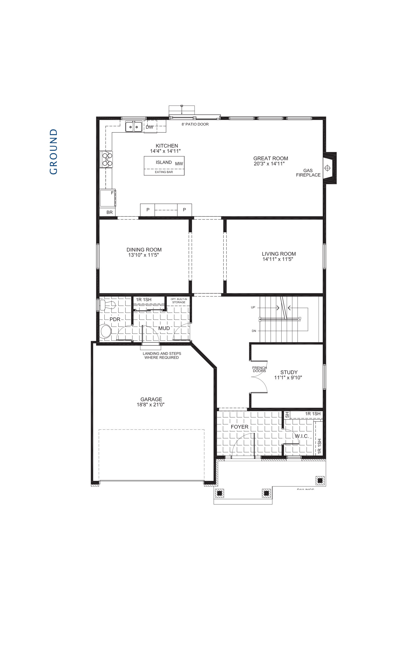 Floorplan Main Level - Cambridge