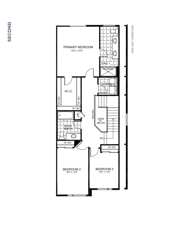 Floorplan Second Level - Cortland
