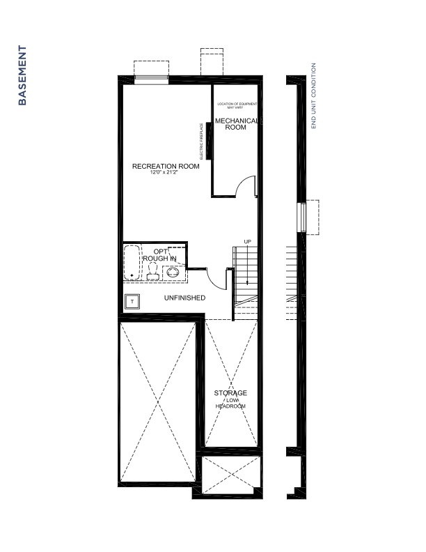 Floorplan Basement Level - Cortland