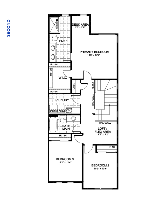 Floorplan Second Level - Ivy