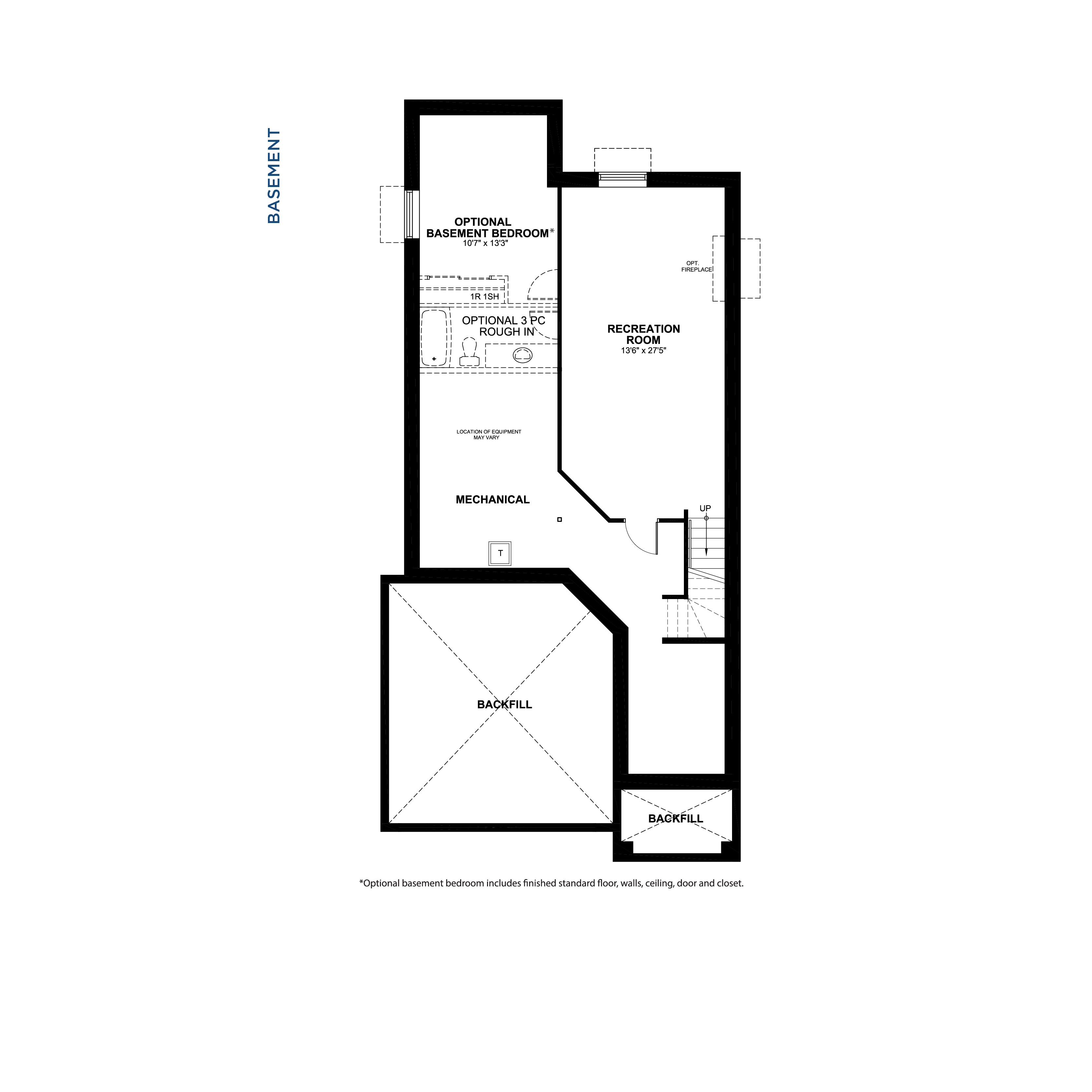 Floorplan Basement Level - Ashton