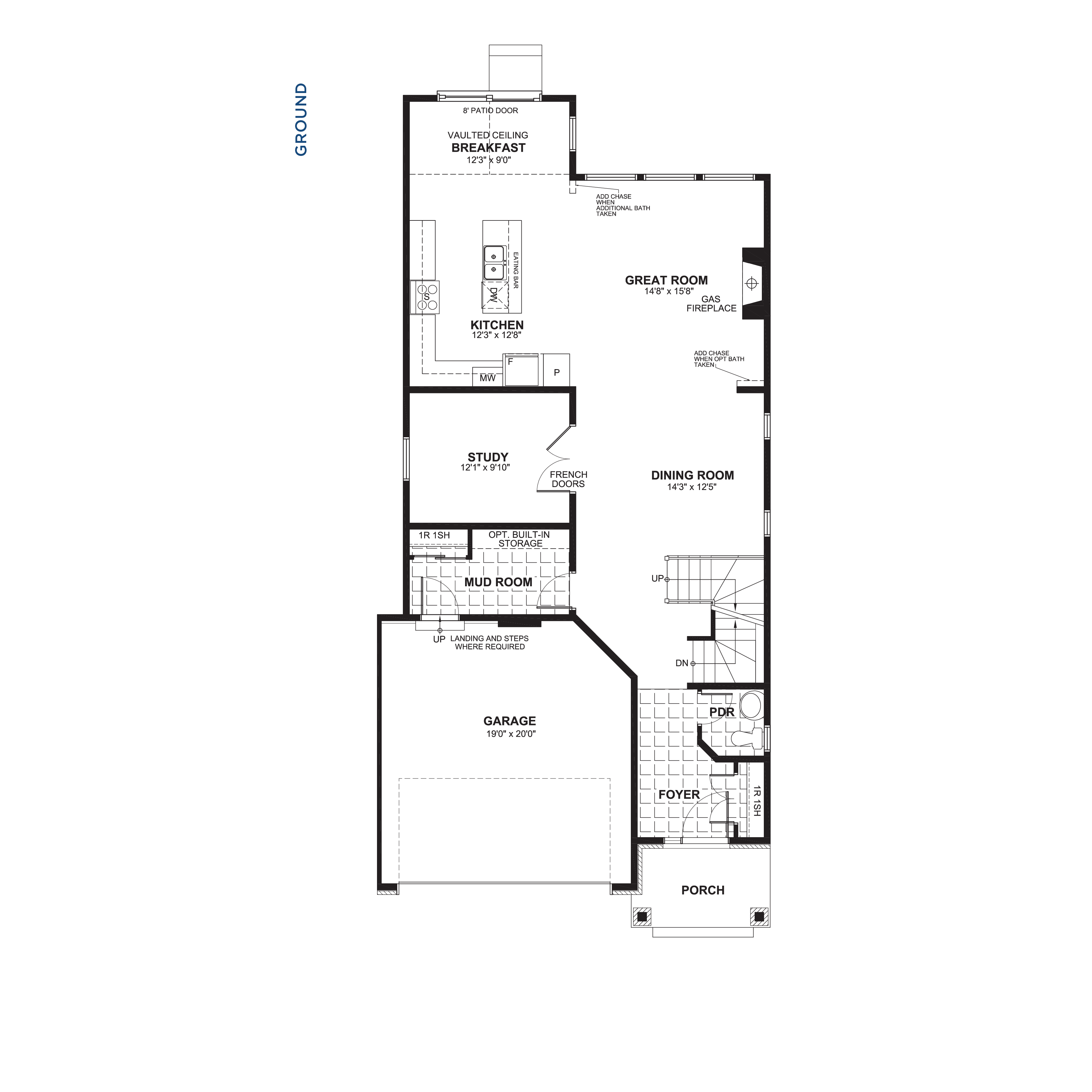 Floorplan Main Level - Ashton