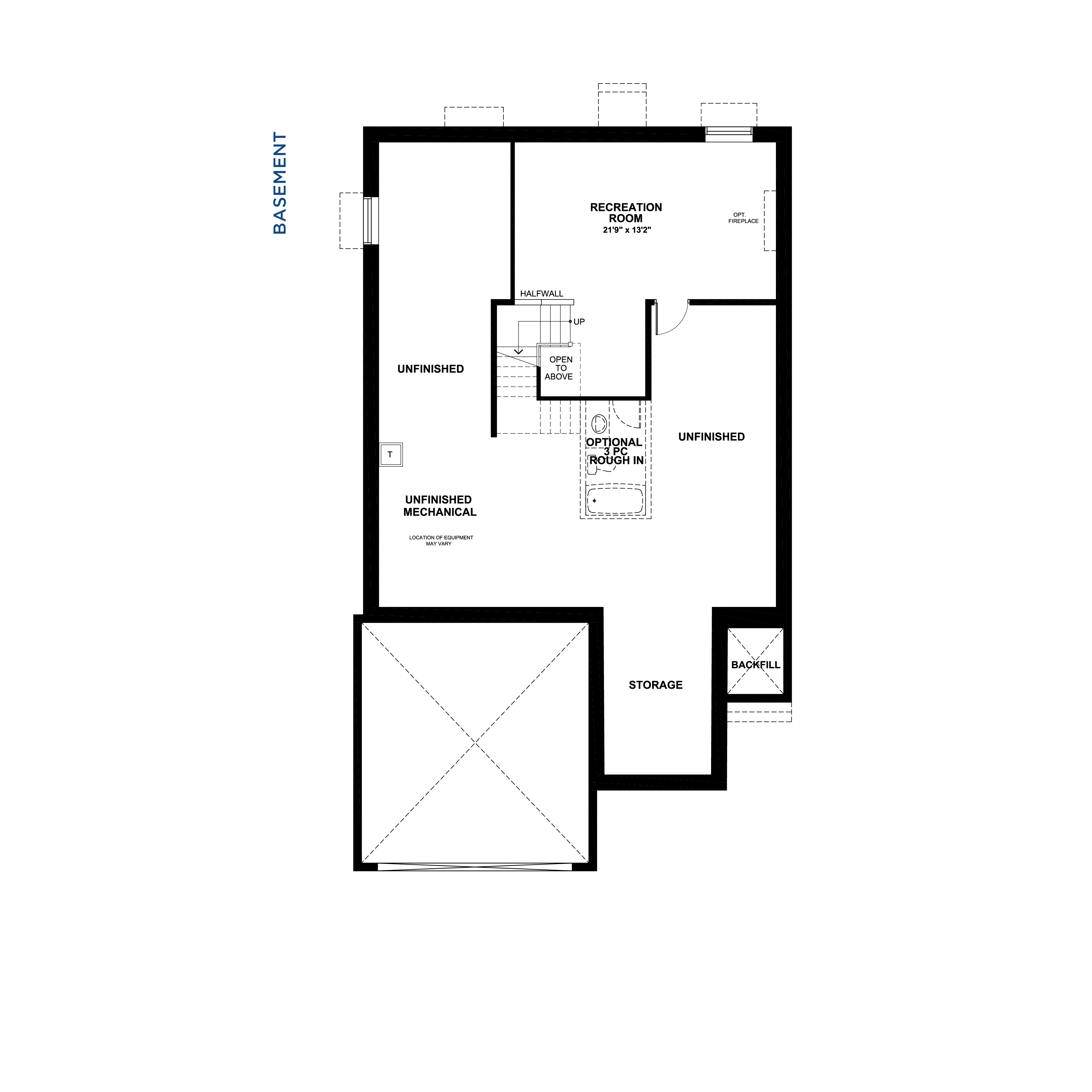 Floorplan Basement Level - Bradshaw