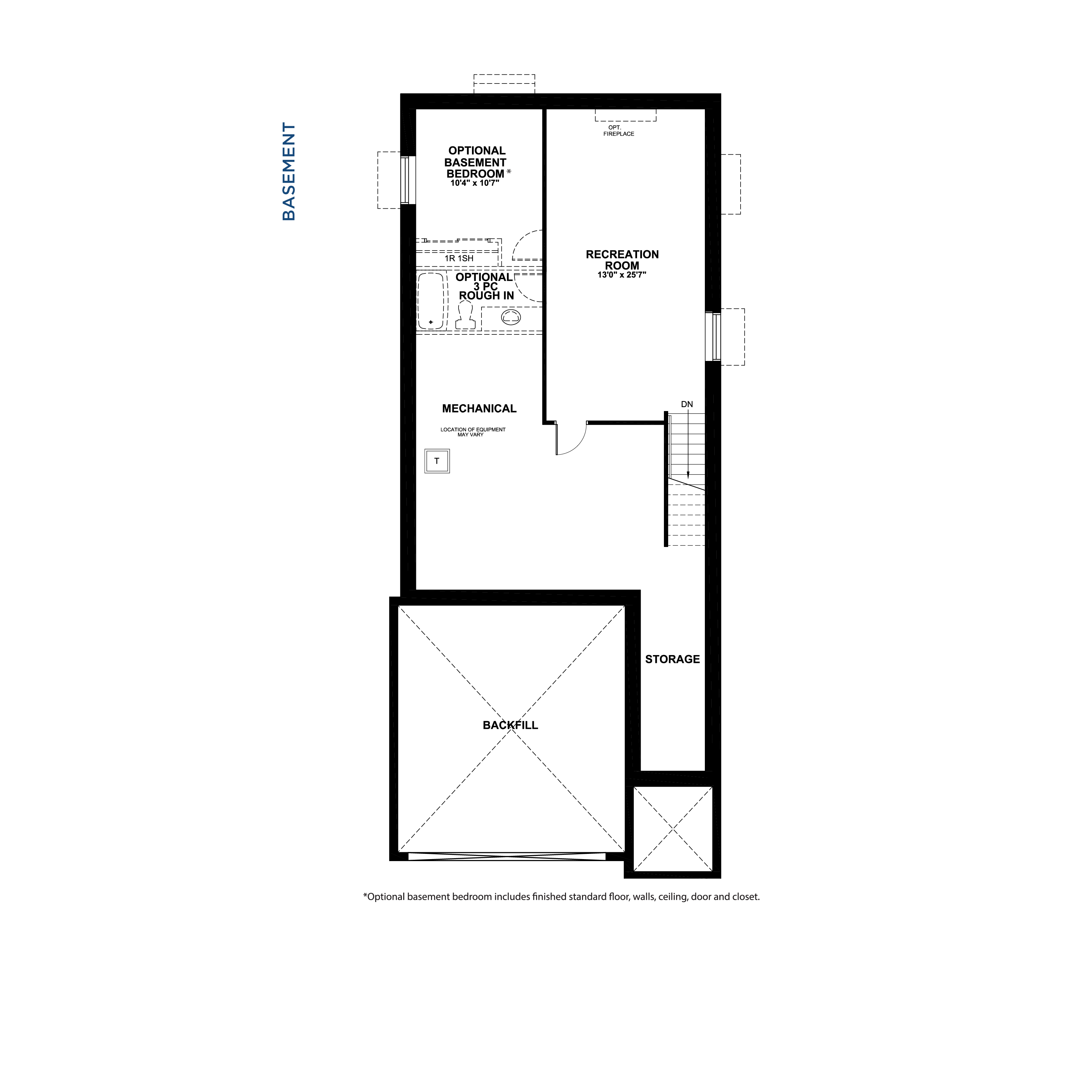 Floorplan Basement Level - Vega