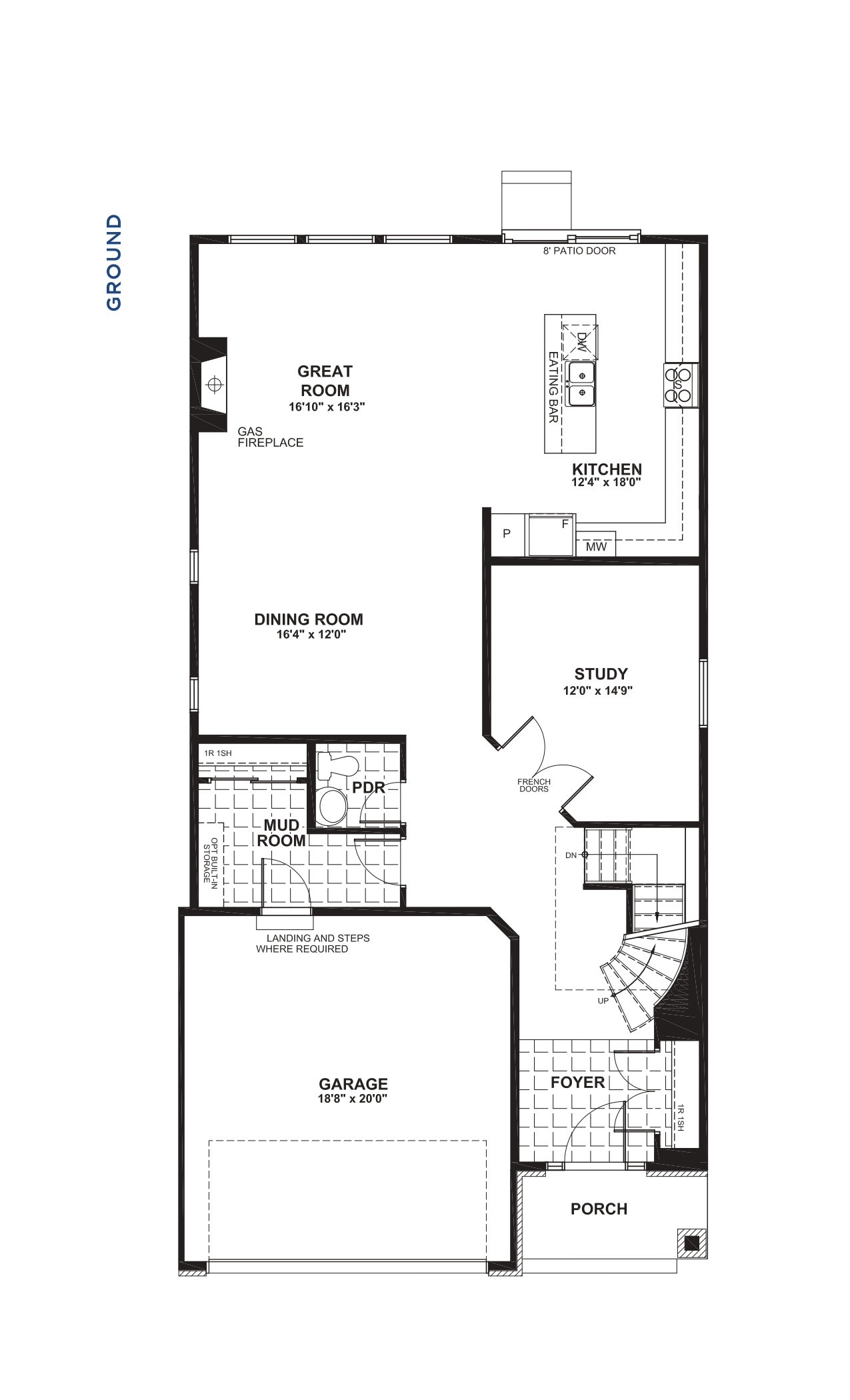 Floorplan Main Level - Turner