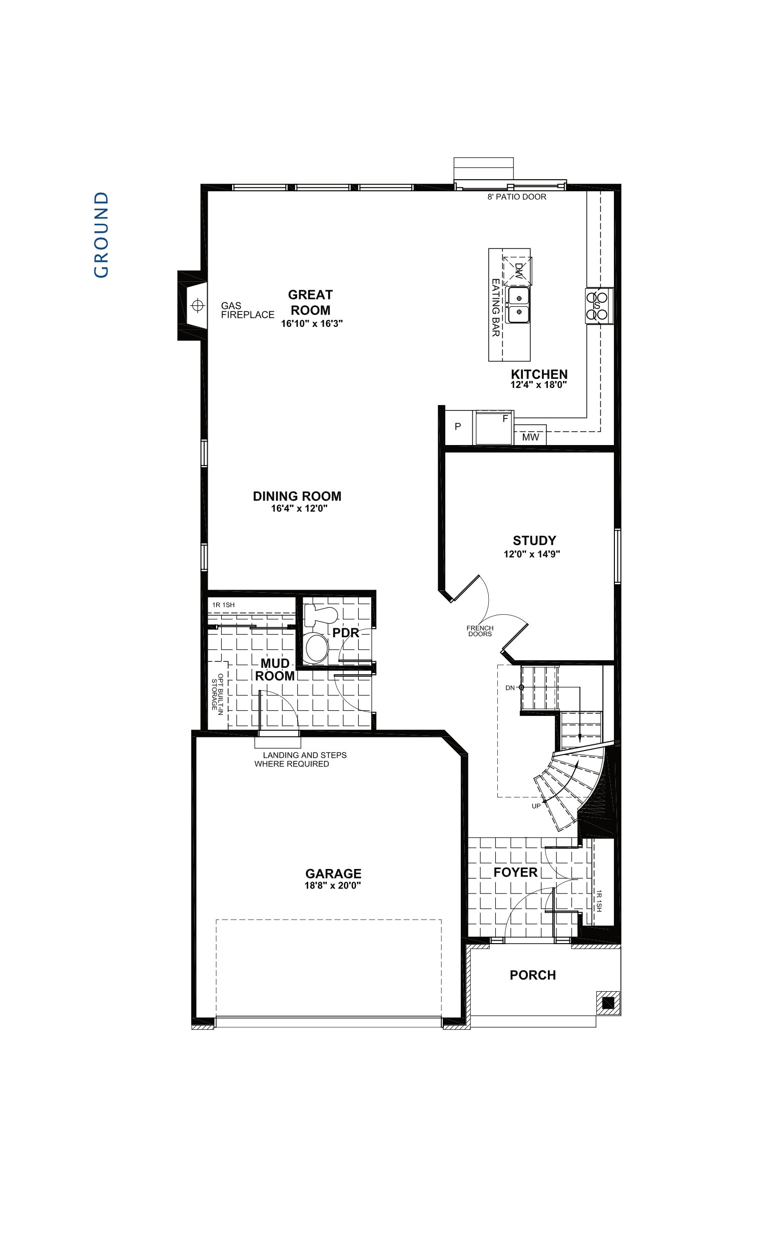 Floorplan Main Level - Turner